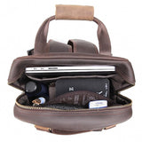 The Gaetano | Large Leather Backpack Camera Bag with Tripod Holder from STEEL HORSE LEATHER