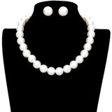 12MM Pearl Necklace and Earring Set from Madeline Love