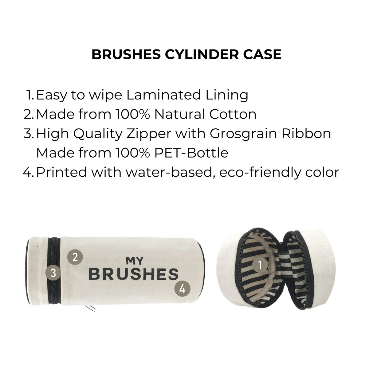Brushes, Cylinder Case, Cream From Bag-all