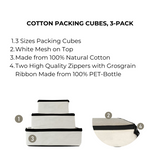 Cotton Packing Cubes, 3-pack Cream From Bag-all