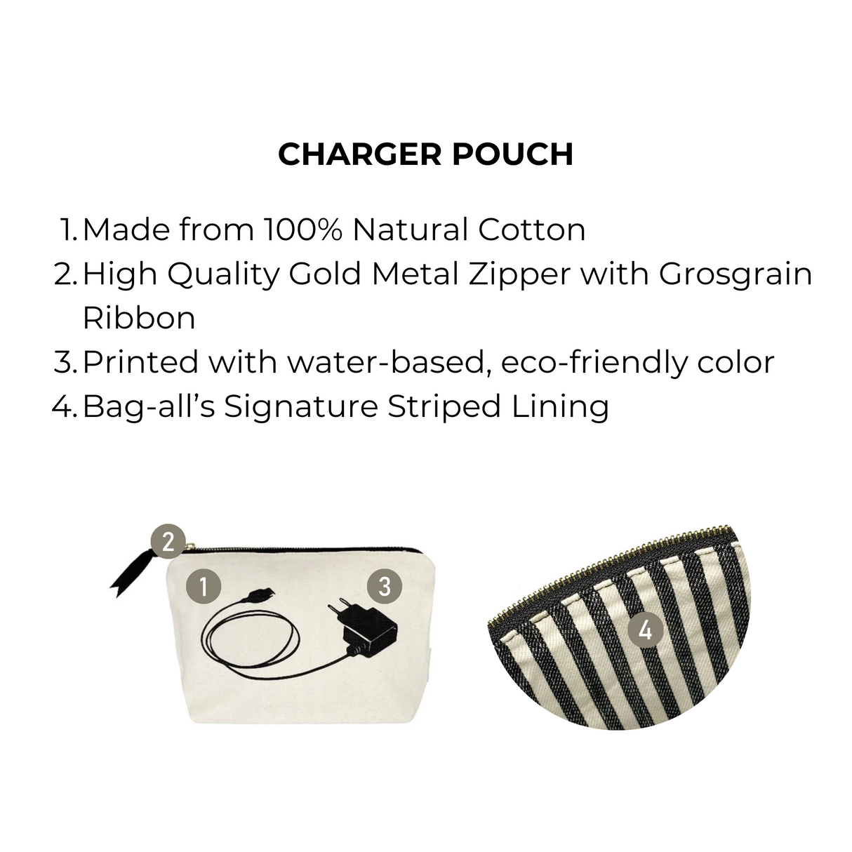 Charger Pouch, Cream From Bag-all