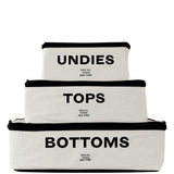 Cotton Packing Cubes, Print, 3-pack Cream From Bag-all