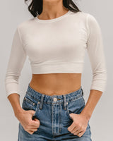 Crew Neck 3/4 Sleeve Halftee from HALFTEE Layering Fashions