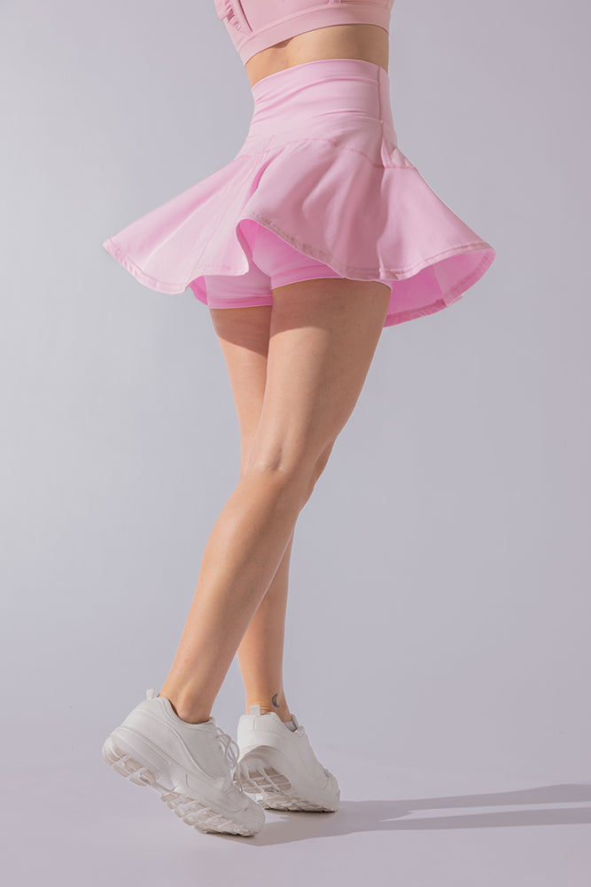 Crisscross Hourglass® Twirl Skort - Bubblegum from POPFLEX