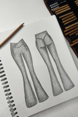 Crisscross Hourglass® Flared Leggings with Pockets - Black from POPFLEX