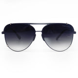 Cristina - Tangle Free - Faded Black and Gold Aviator Sunglasses from TopFoxx