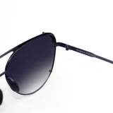 Cristina - Tangle Free - Faded Black and Gold Aviator Sunglasses from TopFoxx