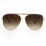 Cristina - Tangle Free - Faded Brown Aviator Sunglasses from TopFoxx