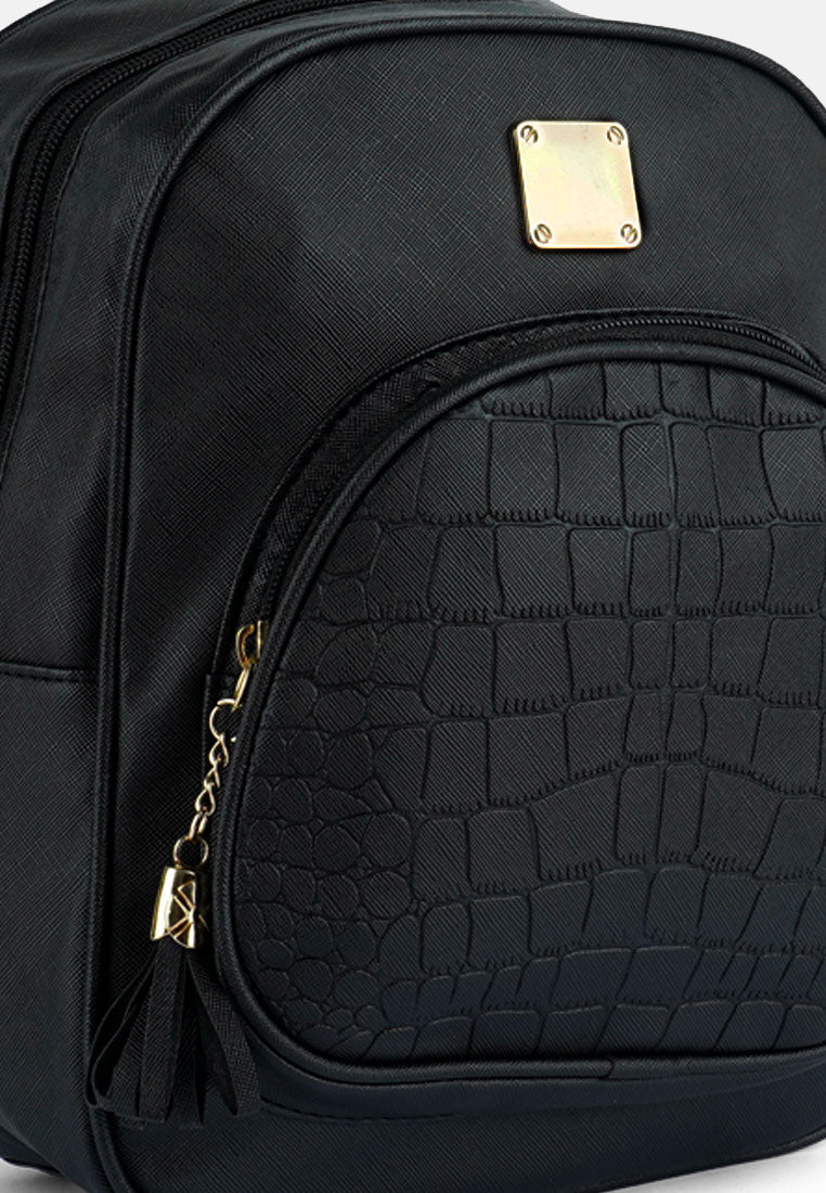 Croc Patterned Mini Backpack from London Rag International