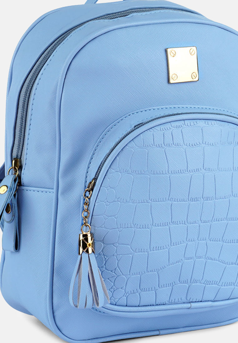 Croc Patterned Mini Backpack from London Rag International