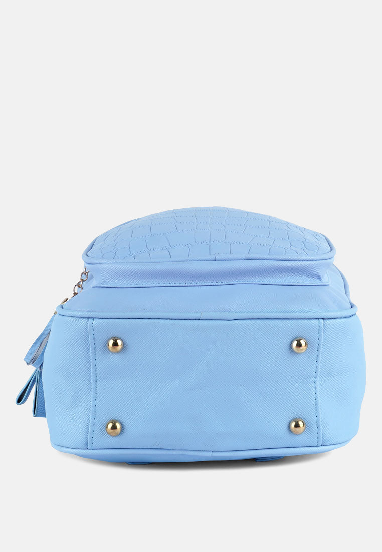 Croc Patterned Mini Backpack from London Rag International