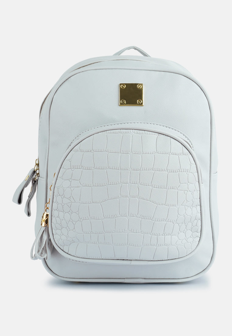 Croc Patterned Mini Backpack from London Rag International