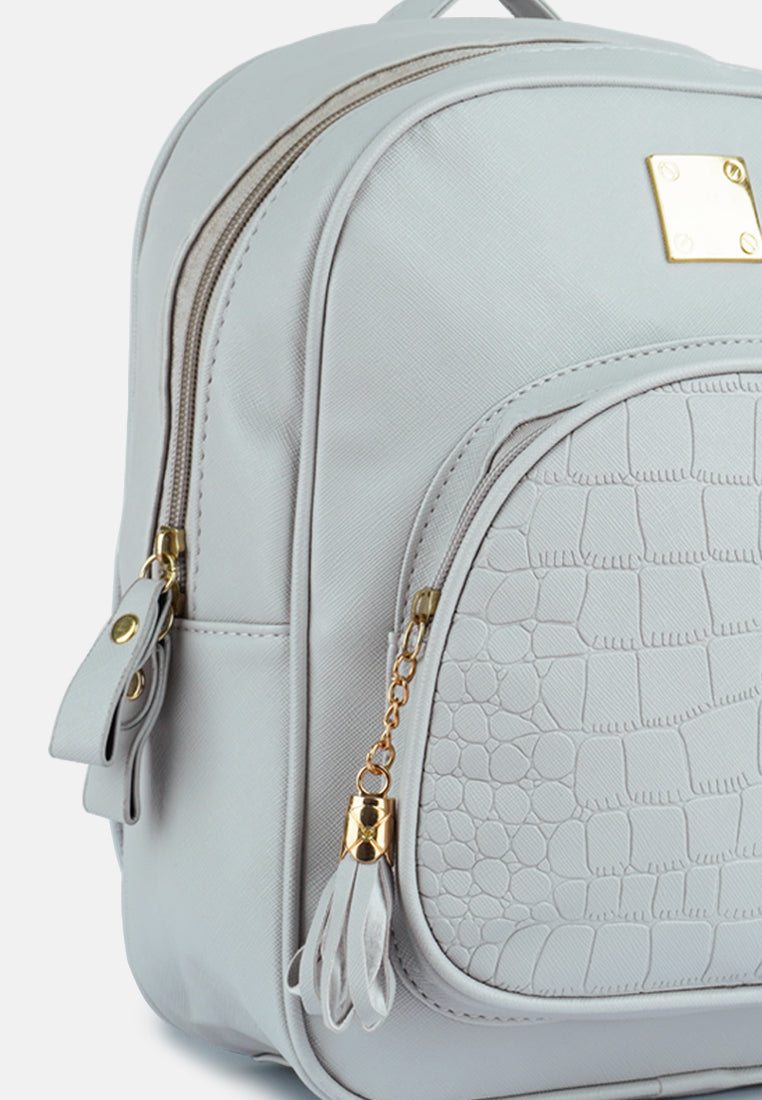 Croc Patterned Mini Backpack from London Rag International