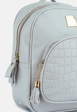 Croc Patterned Mini Backpack from London Rag International