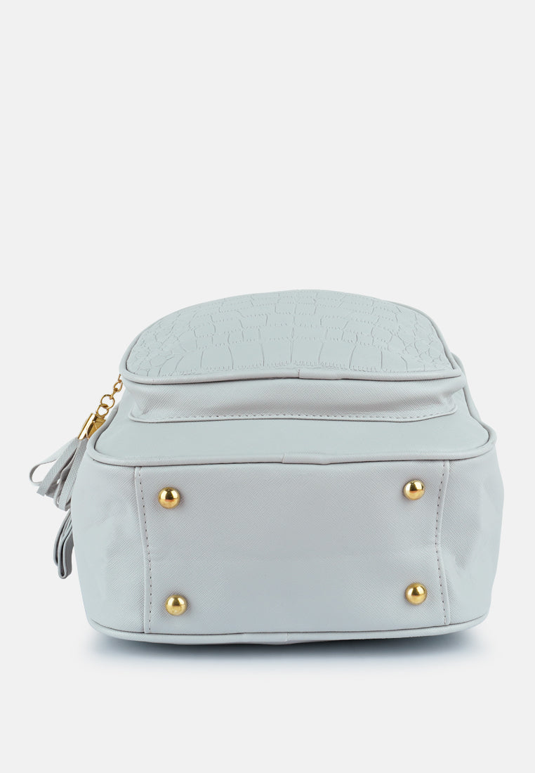 Croc Patterned Mini Backpack from London Rag International