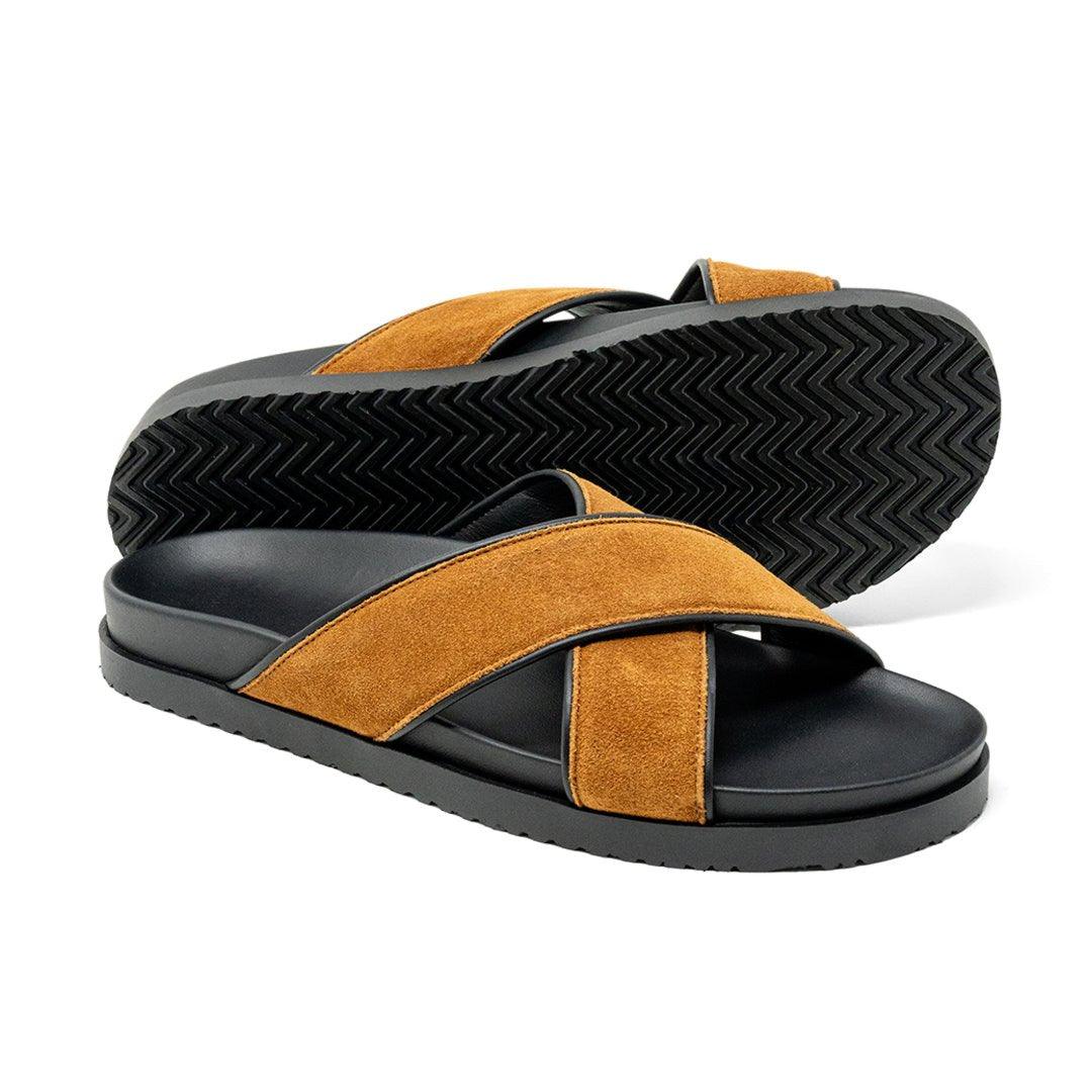 Men's Tan Amalfi Crossover Sandal