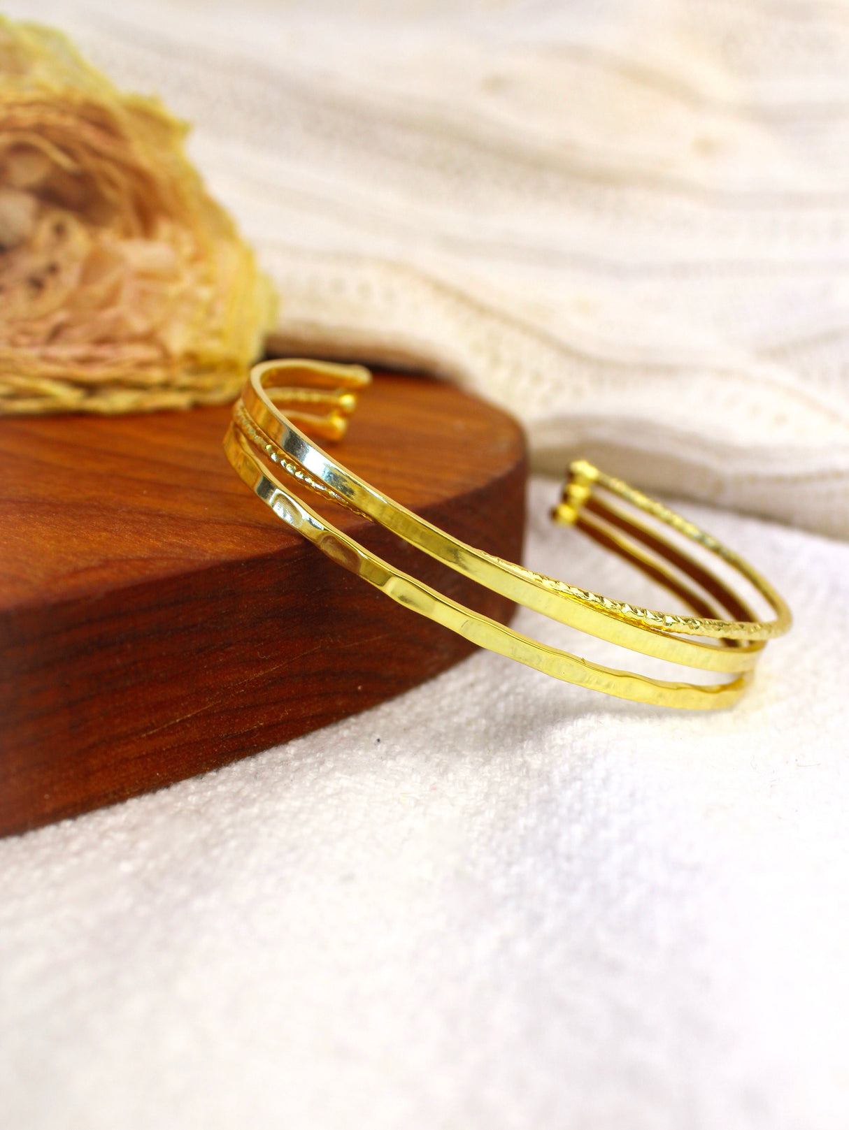 Crossed Branches Cuff Bracelet from Ash & Rose