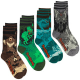 Cryptids Crew Sock Pack | 4 Designs from FootClothes