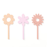 Pastel Daisy Acrylic Cupcake Toppers, Set of 12 from The Cotton & Canvas Co.