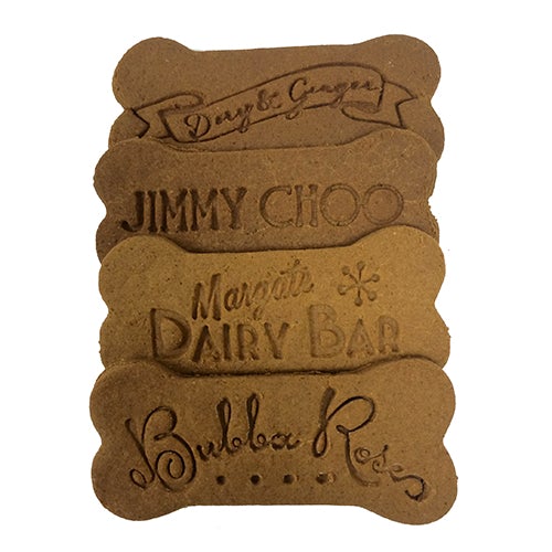 Custom Logo Bones WITH YOUR LOGO/DOG'S NAME! from Bubba Rose Biscuit Co.