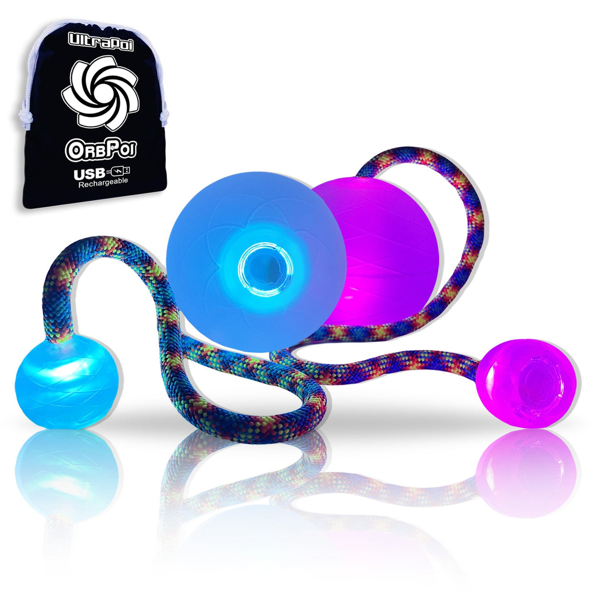 Customized OrbPoi LED Contact Poi from Ultrapoi