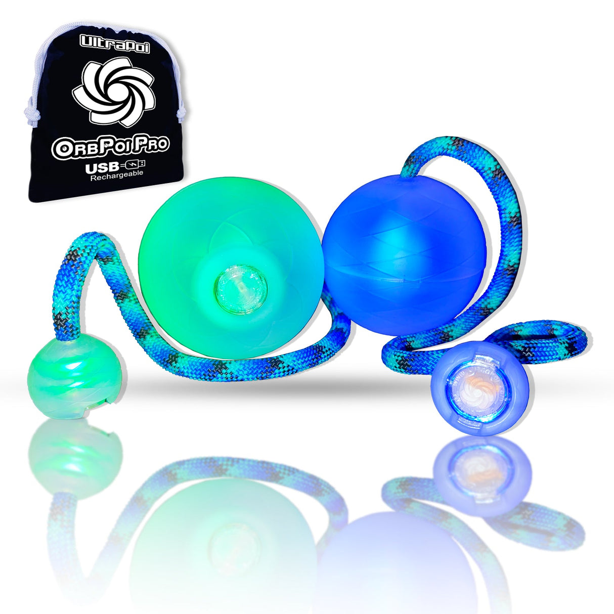 Customized OrbPoi Pro LED Contact Poi from Ultrapoi