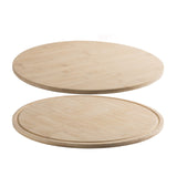 Bamboo Round Kitchen Cutting Board Cheese And Charcuterie Pack of 2 16" X 0.5" from Hammont