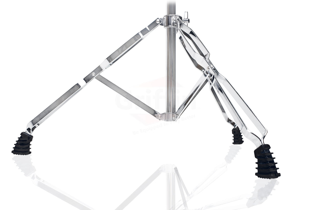 Drummer's Throne Seat, Snare Drum Stand & Straight Cymbal Stand Hardware Set (3 Piece Kit) by GRIFFIN - Comfortable Percussion Chair & Lightweight Mount for Standard Drums, Tom-Toms & Practice Pad from GeekStands.com