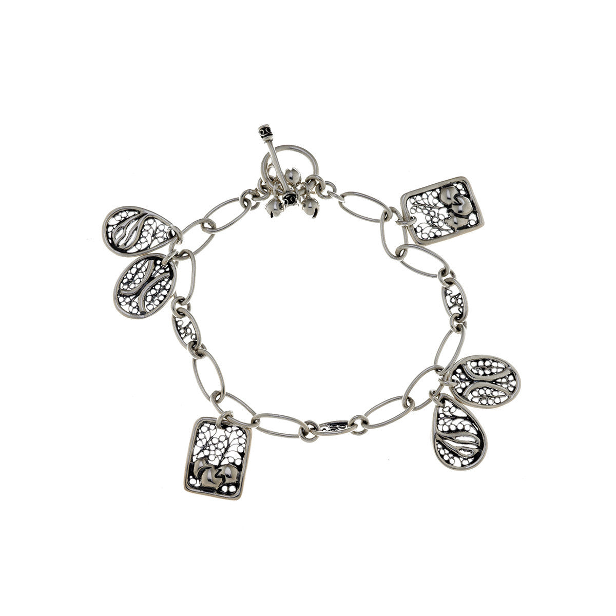 Belle Nouveau Sterling Silver Charm Bracelet from Cynthia Gale New York