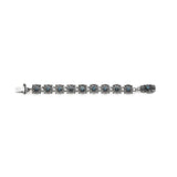 Dharmachakra Noble Truth Sterling Silver & Blue Topaz Bracelet from Cynthia Gale New York