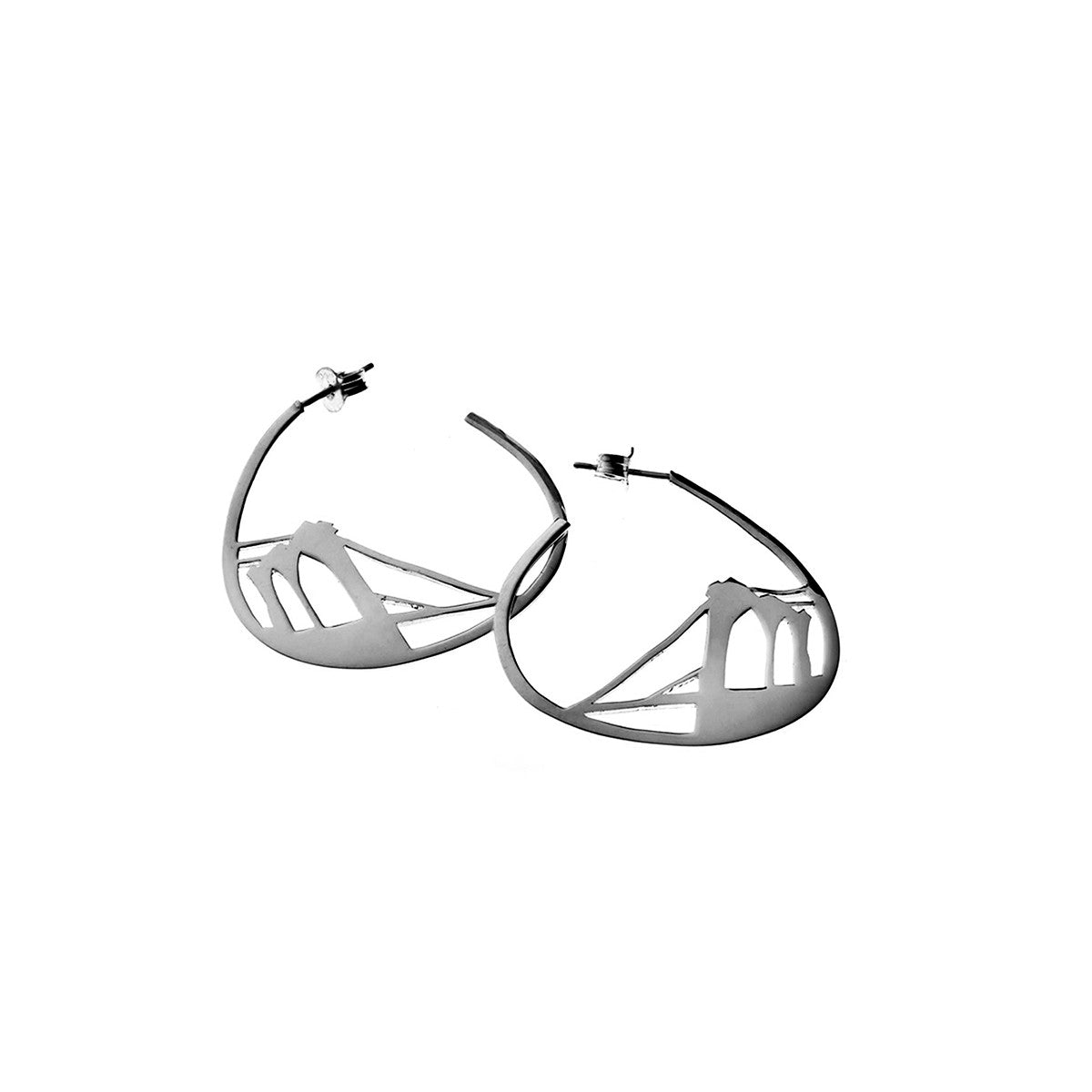 Brooklyn Bridge Sterling Silver Hoop Earring from Cynthia Gale New York