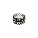 Cold Lock Embroidered Sterling Silver Spinner Ring from Cynthia Gale New York