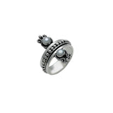 Cloud Reflection Sterling Silver White Pearl Spinner Ring from Cynthia Gale New York