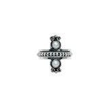 Cloud Reflection Sterling Silver White Pearl Spinner Ring from Cynthia Gale New York