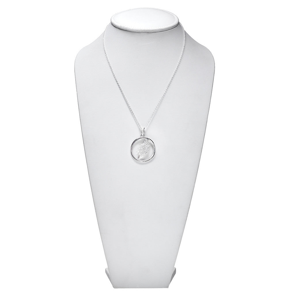 Lightning Bolt Sterling Silver Mother Of Pearl Necklace from Cynthia Gale New York