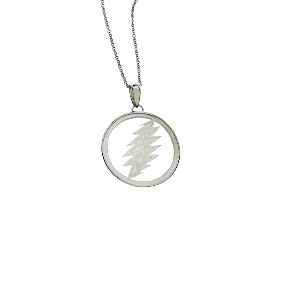 Lightning Bolt Sterling Silver Mother Of Pearl Necklace from Cynthia Gale New York