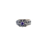 Art Nouveau Sterling Silver And Amethyst Spinner Ring from Cynthia Gale New York
