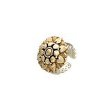 Borobudur Lotus Sterling Silver Bronze Petal Ring from Cynthia Gale New York