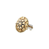 Borobudur Lotus Sterling Silver Bronze Petal Ring from Cynthia Gale New York