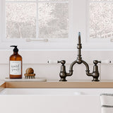 Amber 16oz Glass Hand Soap Dispenser - White Label From Sweet Water Decor