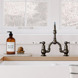 Amber 16oz Glass Hand Soap Dispenser - White Text Label From Sweet Water Decor