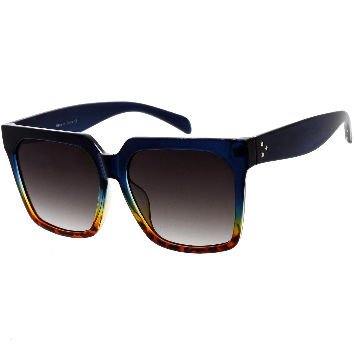 Bold Euro Designer Inspired Fashion Oversize Square Sunglasses D009 from zeroUV