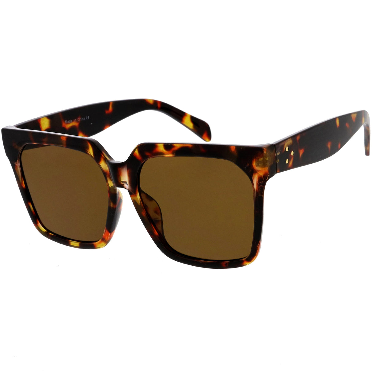 Bold Euro Designer Inspired Fashion Oversize Square Sunglasses D009 from zeroUV