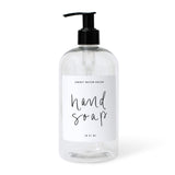 Clear Plastic Hand Soap Dispenser 16oz - White Label From Sweet Water Decor