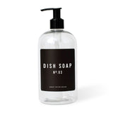 Clear 16oz Plastic Dish Soap Dispenser - Black Label From Sweet Water Decor