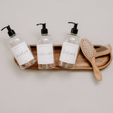 Clear Plastic Shampoo Dispenser 16oz - White Label From Sweet Water Decor