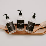 Clear Plastic Shampoo Dispenser 16oz - Black Label From Sweet Water Decor