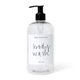 Clear 16oz Plastic Body Wash Dispenser - White Label From Sweet Water Decor