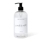 Clear 16oz Plastic Conditioner Dispenser - White Label From Sweet Water Decor