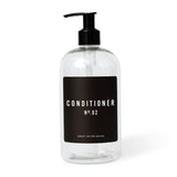 Clear 16oz Plastic Bath + Shower Dispenser Set of 2 - Black Label From Sweet Water Decor
